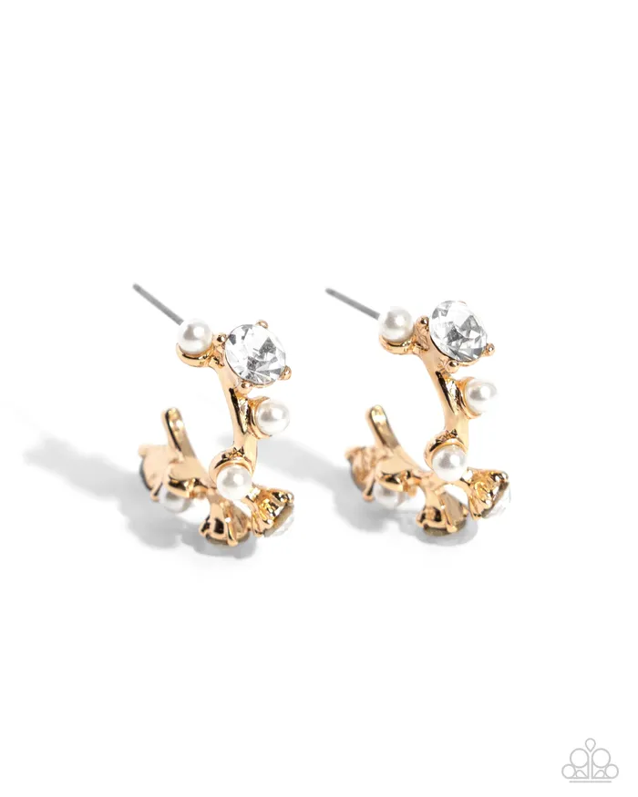 Dazzling Daydream Gold Earrings Jewelry by Bretta Paparazzi Accessories Earrings