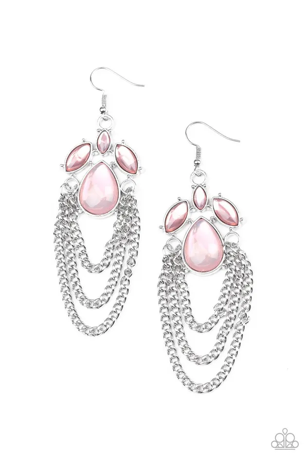 Earrings Opalescence Essence Pink Earrings Jewelry by Bretta Paparazzi Accessories