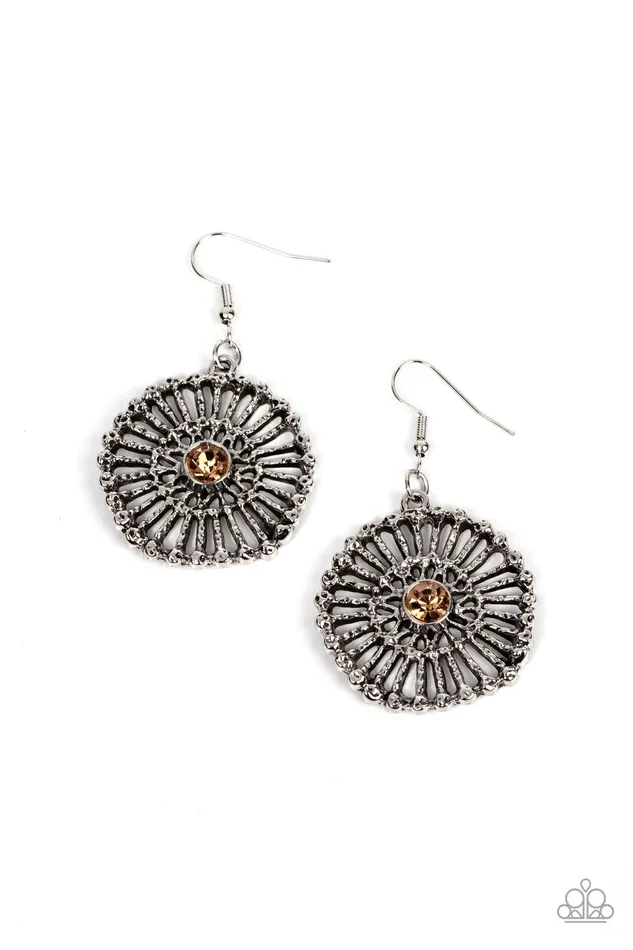 Earrings Paparazzi Accessories Tangible Twinkle Brown Earrings Jewelry by Bretta