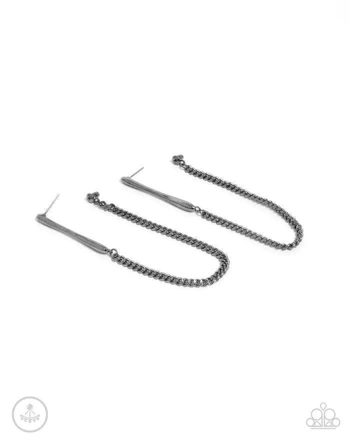 Earrings Paparazzi Accessories Trenchant Tease Black Earrings Jewelry by Bretta