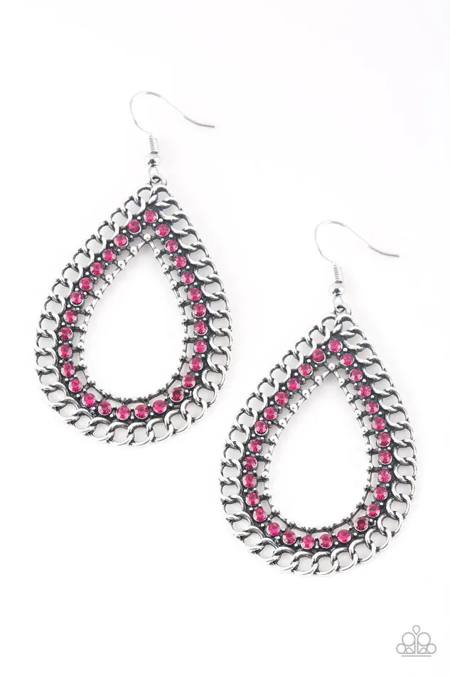 Mechanical Marvel Pink EarringsJewelry By Bretta Paparazzi Accessories Earrings