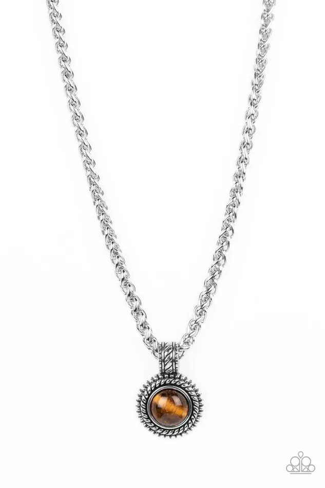 Necklaces Paparazzi Accessories Pendant Dreams Brown Tigers Eye Necklace Jewelry by Bretta