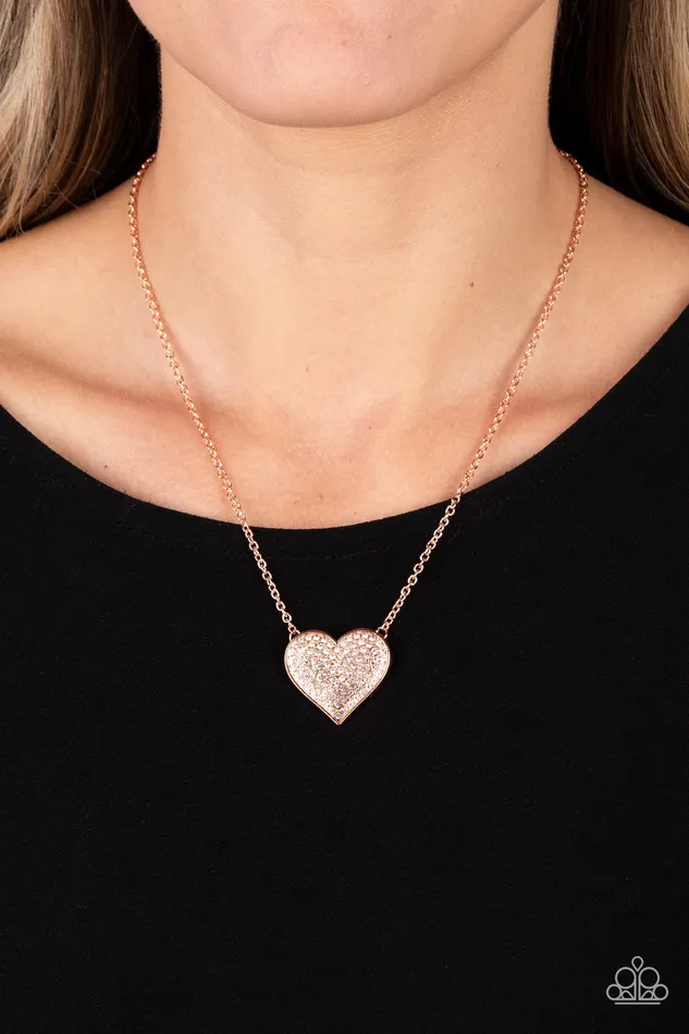 Necklaces Paparazzi Accessories Spellbinding Sweetheart Copper Necklace Jewelry by Bretta Necklaces Paparazzi Accessories Spellbinding Sweetheart Copper Necklace Jewelry by Bretta