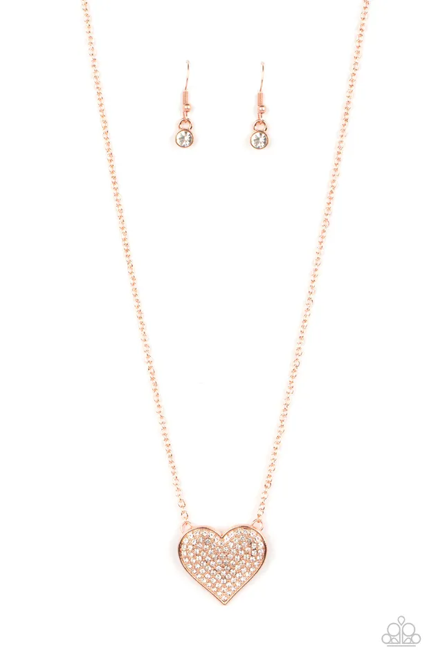 Necklaces Paparazzi Accessories Spellbinding Sweetheart Copper Necklace Jewelry by Bretta