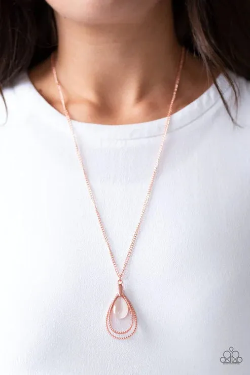 Necklaces Paparazzi Accessories Teardrop Tranquility Copper Necklace Jewelry by Bretta Necklaces Paparazzi Accessories Teardrop Tranquility Copper Necklace Jewelry by Bretta