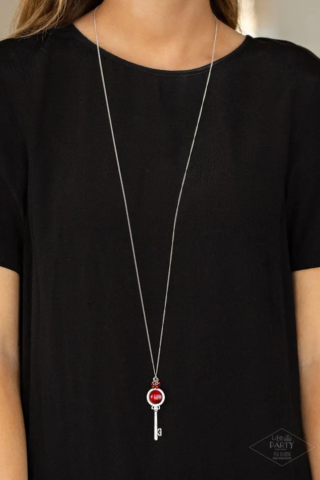 Paparazzi Accessories Necklaces Unlock Every Door Red Necklace Jewelry by Bretta Paparazzi Accessories Necklaces Unlock Every Door Red Necklace Jewelry by Bretta