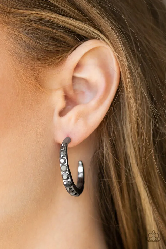 Paparazzi Accessories Welcome To Glam Town Black Earrings Jewelry by Bretta Earrings Paparazzi Accessories Welcome To Glam Town Black Earrings Jewelry by Bretta Earrings