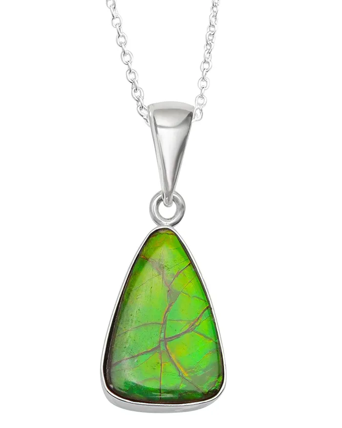 645 Ct Ammolite 925 Sterling Silver Necklace Pendant Jewelry YoTreasure Necklaces