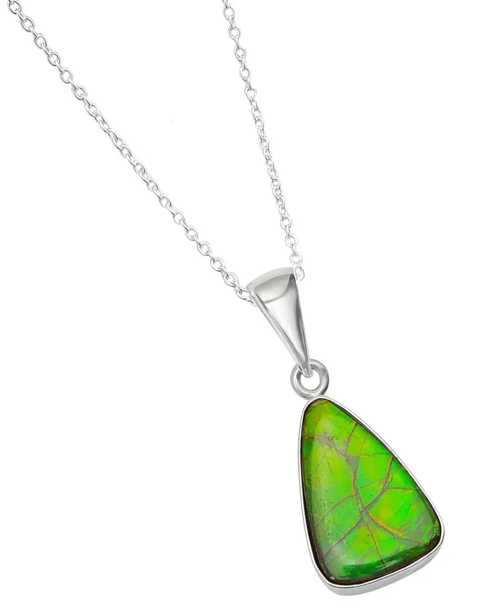 645 Ct Ammolite 925 Sterling Silver Necklace Pendant Jewelry YoTreasure Necklaces