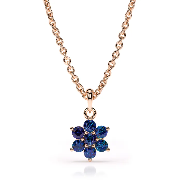 Adorned Petals 18K Rose Gold Natural Alexandrite Pendant Safiya Jewels Necklaces Adorned Petals 18K Rose Gold Natural Alexandrite Pendant Safiya Jewels Necklaces