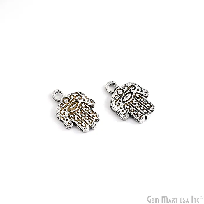 Necklaces GemMartUSA Antique Brass Hamsa Hand Turkish Jewelry Charms Silver Boho Tribal Findings Hand of Fatima unique gift for her Ethnic Amulets Necklaces GemMartUSA Antique Brass Hamsa Hand Turkish Jewelry Charms Silver Boho Tribal Findings Hand of Fatima unique gift for her Ethnic Amulets