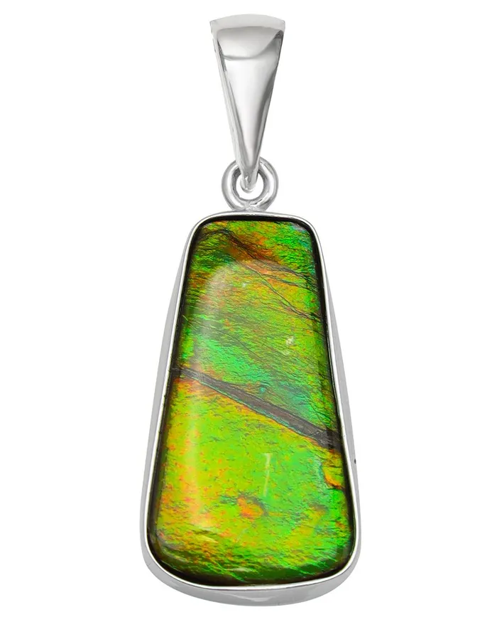 Necklaces YoTreasure 915 Ct Ammolite 925 Sterling Silver Necklace Pendant Jewelry