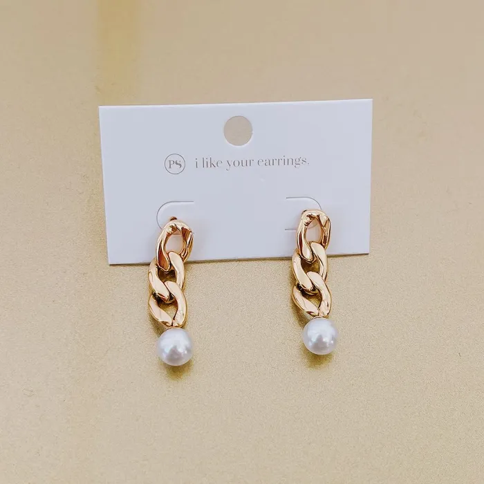 Earrings Jewelry Twirling Pearl Chain Drop Earrings WATERPROOF Wholesale