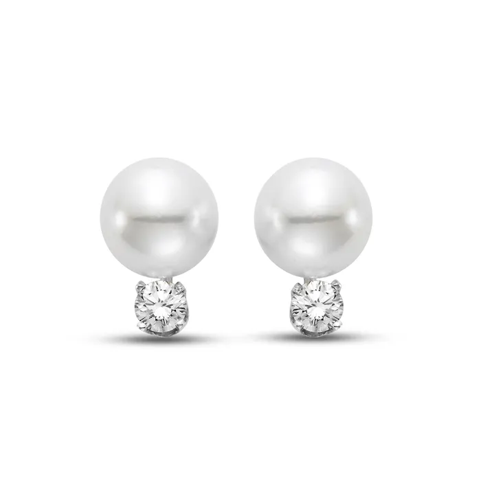 PreStyled Sets Mastoloni 775mm AA quality Akoya Pearls 20ctw Round Brilliant Diamond Accent 18k White Gold PreStyled Sets Mastoloni 775mm AA quality Akoya Pearls 20ctw Round Brilliant Diamond Accent 18k White Gold