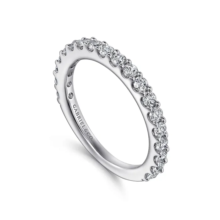 Rings GABRIEL CO Gabriel 14K White Gold 075ctw Diamond Wedding Band Rings GABRIEL CO Gabriel 14K White Gold 075ctw Diamond Wedding Band