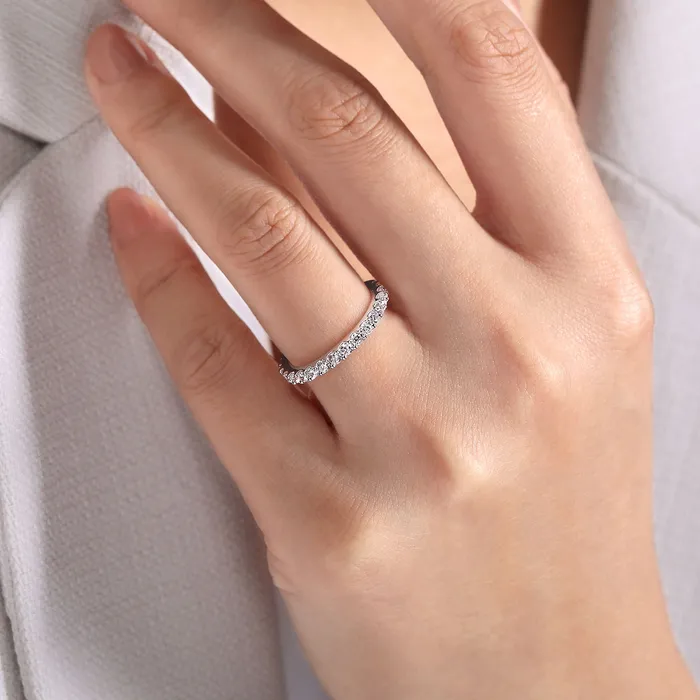 Rings GABRIEL CO Gabriel 14K White Gold 075ctw Diamond Wedding Band Rings GABRIEL CO Gabriel 14K White Gold 075ctw Diamond Wedding Band