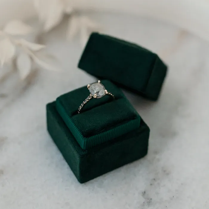 VENVS The Calisto 14k Rose Size 10 Stone Moissanite Emerald 85x65mm Rainforest Ring Box Custom Engraving 0 Rings VENVS The Calisto 14k Rose Size 10 Stone Moissanite Emerald 85x65mm Rainforest Ring Box Custom Engraving 0 Rings